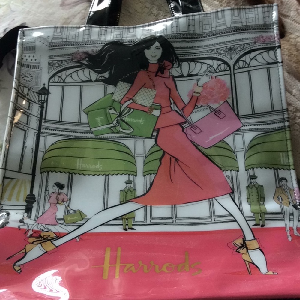 Harrods pvc bag with zipper
